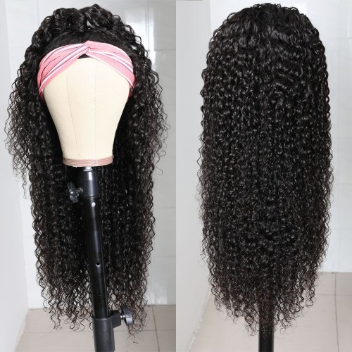 Headband Wig Human Hair Deep Wave Wig  | Human Hair Wig | Lace Front