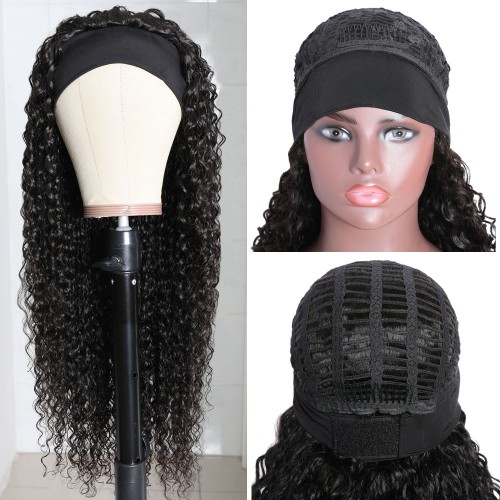 Headband Wig Human Hair Deep Wave Wig  | Human Hair Wig | Lace Front