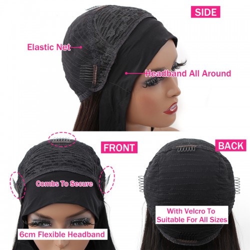 Headband Wig Human Hair Body Wave Wig  | Human Hair Wig | Lace Front