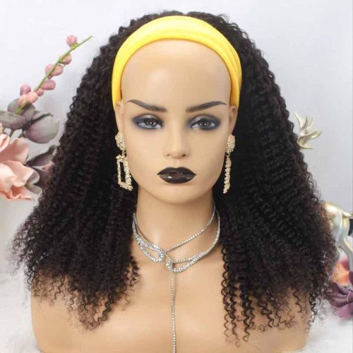 Headband Wig Human Hair Kinky Curly Wig  | Human Hair Wig | Lace Front