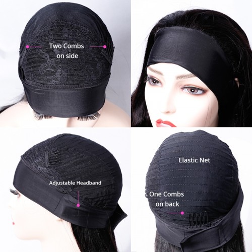 Headband Wig Human Hair Kinky Curly Wig  | Human Hair Wig | Lace Front