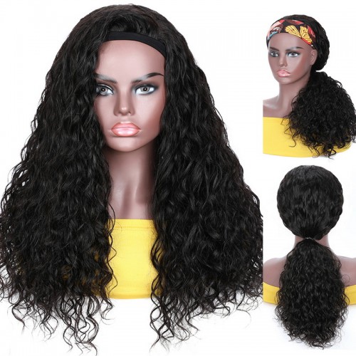 Headband Wig Human Hair Water Wave Wig  | Human Hair Wig | Lace Front