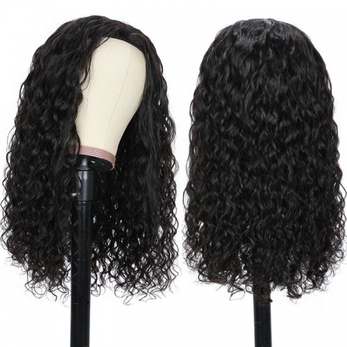Headband Wig Human Hair Water Wave Wig  | Human Hair Wig | Lace Front