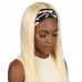 #613 Blonde Color Headband Wig Human Hair Straight Bob Wig 