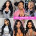 Deep Wave Transparent 360 Lace Front Wig Human Hair Wigs