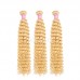 #613 Blonde Color Virgin Human Hair Deep Wave Bundles