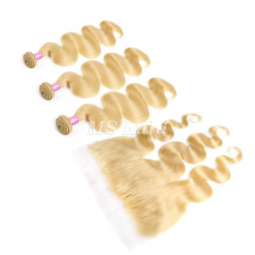 613 Virgin Body Wave Hair Bundles With 13x4 Lace Frontal Closure | Human Hair Wig | Lace Front