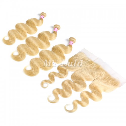 613 Virgin Body Wave Hair Bundles With 13x4 Lace Frontal Closure | Human Hair Wig | Lace Front
