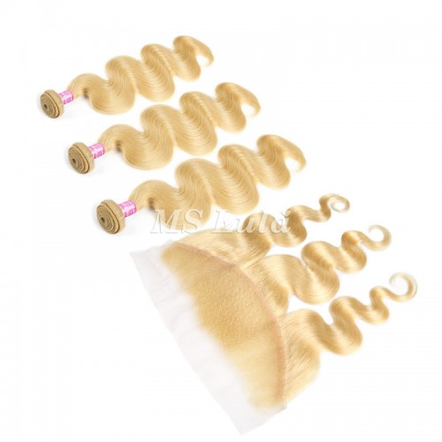 613 Virgin Body Wave Hair Bundles With 13x4 Lace Frontal Closure | Human Hair Wig | Lace Front