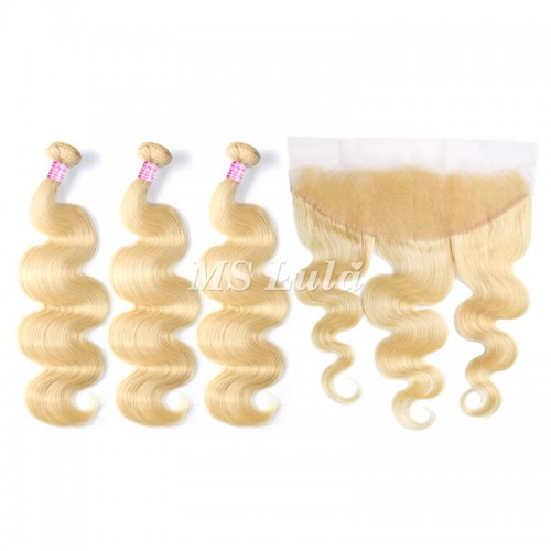 613 Virgin Body Wave Hair Bundles With 13x4 Lace Frontal Closure | Human Hair Wig | Lace Front
