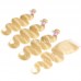 613# Virgin Body Wave Hair Bundles With 1 Lace Closure