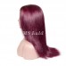 #4/99J Double Drawn Straight 4x4 Closure Wig