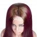 #4/99J Double Drawn Straight 4x4 Closure Wig Made By Bundles With Closure