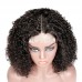 Double Drawn Pissy Curly 4x4 Closure Wig Made By Bundles With Closure