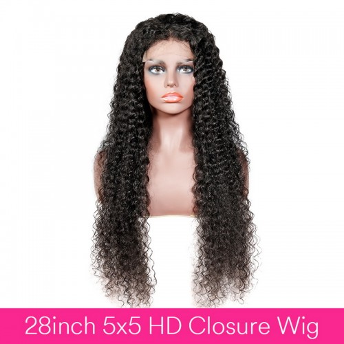 Deep Wave 4x4 5x5 6x6 7x7 HD Closure Wig | Human Hair Wig | Lace Front