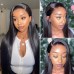 Straight 4x4 5x5 6x6 7x7 HD Closure Wig Made By Bundles with Closure