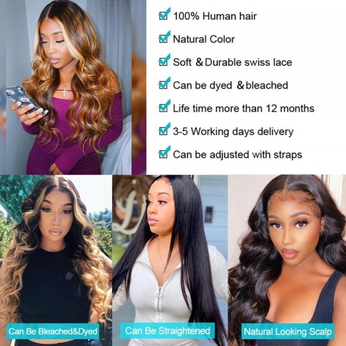 Body Wave 4x4 5x5 6x6 7x7 HD Closure Wig | Human Hair Wig | Lace Front