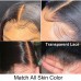 Kinky Straight 4x4 5x5 6x6 7x7 Transparent Closure Wig