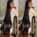 32 34 36 Inch Long Straight 13x4 Transparent Lace Full Frontal Wigs