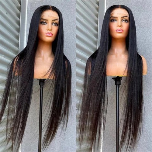 32 34 36 Inch Long Straight 13x4 Transparent Lace Full Frontal Wigs | Human Hair Wig | Lace Front