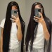 32 34 36 Inch Long Straight 13x4 Transparent Lace Full Frontal Wigs