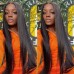 32 34 36 Inch Long Straight 13x4 Transparent Lace Full Frontal Wigs