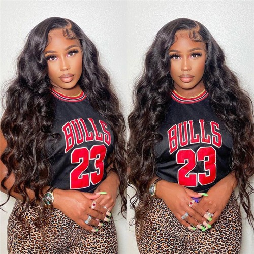 32 34 36 Inch Long Body Wave 13x4 Transparent Lace Full Frontal Wigs | Human Hair Wig | Lace Front