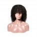 Kinky Curly Wig With Bangs Machine-made Wig For Black Women