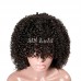 Kinky Curly Wig With Bangs Machine-made Wig For Black Women