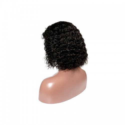 Deep Wave Wig With Bangs Machine-made Wig For Black Women | Human Hair Wig | Lace Front