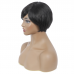 Natural Color Pixie Cut Human Hair Wig Straight Machine-made Wig for Women