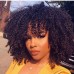 Kinky Curly Wig With Bangs Machine-made Wig For Black Women