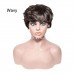 Natural Color Pixie Cut Human Hair Wig Machine-made Wig for Women