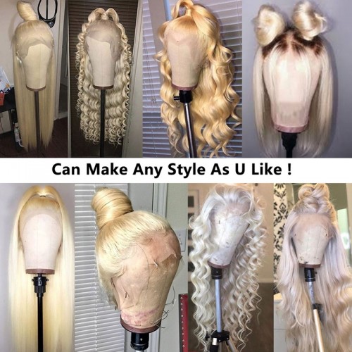#613 Blonde Silky Straight 13x4 Lace Front Wig 180% Density | Human Hair Wig | Lace Front