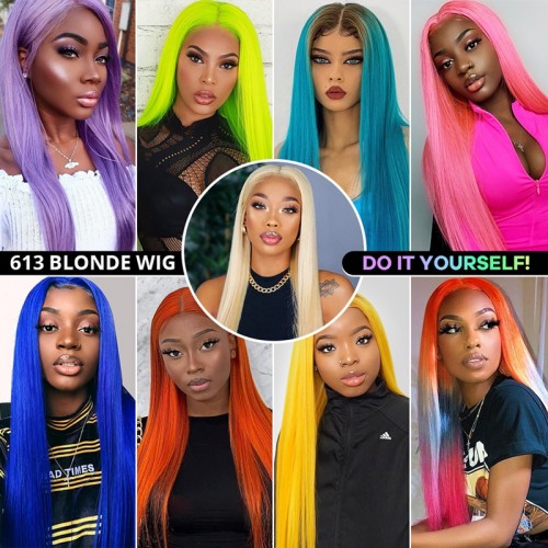 #613 Blonde Silky Straight 13x4 Lace Front Wig 180% Density | Human Hair Wig | Lace Front