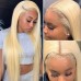 #613 Blonde Silky Straight Human Hair 4x4 5x5 Lace Closure Wig