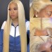 #613 Blonde Silky Straight Human Hair 4x4 5x5 Lace Closure Wig