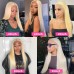 #613 Blonde Silky Straight Human Hair 4x4 5x5 Lace Closure Wig