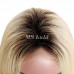 Black Root Ombre #613 Blonde Straight Human Hair 4x4 5x5 Lace Closure Wig