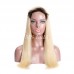 Black Root Ombre #613 Blonde Straight Human Hair 4x4 5x5 Lace Closure Wig