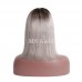 1B/Grey Straight BOB Lace Front Wig Human Hair Bob Wig