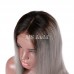 1B/Grey Straight BOB Lace Front Wig Human Hair Bob Wig