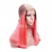 Black Root 1b/Pink Ombre Color Straight BOB Lace Closure Wig