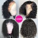 Human Hair Kinky Curly T Part Bob Wig