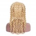 #613 Blonde Human Hair Transparent Lace Deep Wave Full Lace Wig