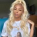 #613 Blonde Human Hair Transparent Lace Body Wave Full Lace Wig