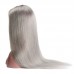 Black Root Ombre Silver Grey Straight Human Hair 13x4 Lace Front Wig