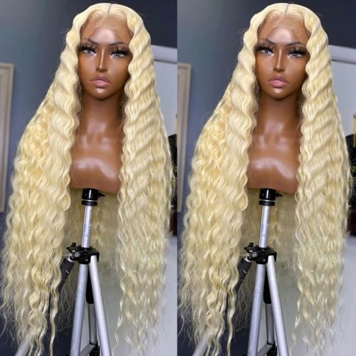 #613 Blonde Deep Wave Human Hair 13x4 Lace Front Wig | Human Hair Wig | Lace Front