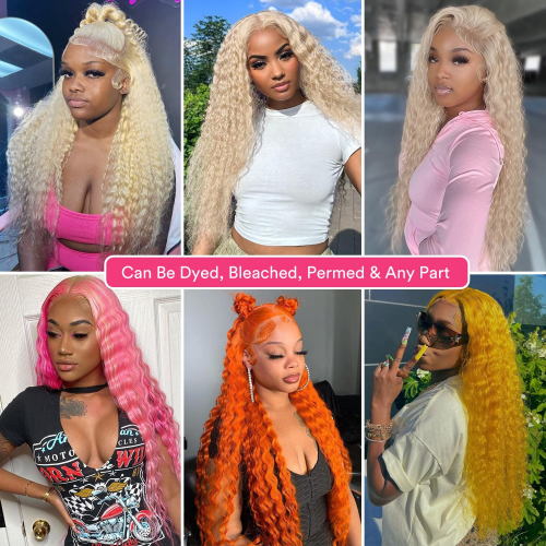 #613 Blonde Deep Wave Human Hair 13x4 Lace Front Wig | Human Hair Wig | Lace Front