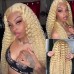 #613 Blonde Curly Human Hair 13x4 Lace Front Wig